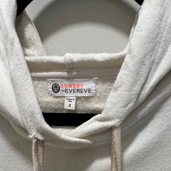 Sundry Cream Hoodie Sweatshirt - Picture 2 of 5